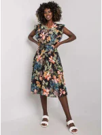 Šaty DHJ SK 13198.27 čierna a zelená