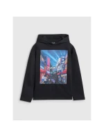 Chlapčenská mikina bez prúžkov s kapucňou 4F 4FJRAW25TSWSM2345-20S