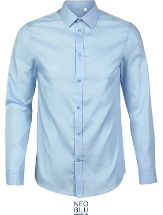 NEOBLU Blaise Men Mikro keprová košeľa s dlhým rukávom 24.3182 soft blue NEOBLU Blaise Men Mikro keprová košeľa s dlhým rukávom 24.3182 soft blue