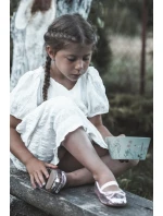 Balerinki Dziecięce Ozdobione Cekinami Różowe Weries