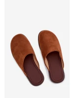 Dámské ploché sandály z eko semiše Camel Veronelle