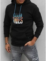 Pánska zateplená mikina s kapucňou čierna FashionStreet BX5377