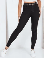 Dámske skinny džínsy čierne FashionStreet UY2754