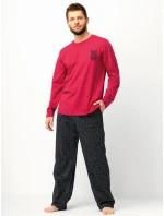 Pánske pyžamo Key MNS 471 B25 dĺžka/r M-2XL Pánske pyžamo Key MNS 471 B25 dĺžka/r M-2XL