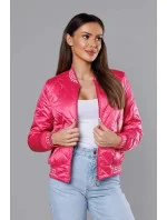 Ružová dámska bunda typu "bomber" (B8123-83)