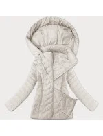 Dámska prešívaná bunda s kapucňou J Style ecru (16M9238-280) Dámska prešívaná bunda s kapucňou J Style ecru (16M9238-280)
