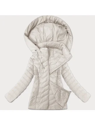 Dámska prešívaná bunda s kapucňou J Style ecru (16M9238-280) Dámska prešívaná bunda s kapucňou J Style ecru (16M9238-280)