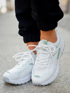 Buty Sportowe Damskie Big Star NN274A095 HI-POLY SYSTEM Biało-Zielone