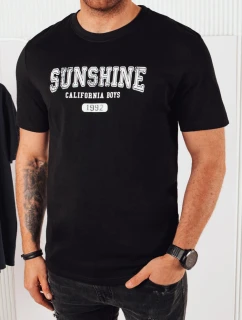 Pánske tričko s potlačou čierne FashionStreet RX5376