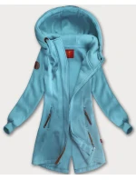 Svetlomodrá dlhá dámska mikina s kapucňou (AMG-675/2) Svetlomodrá dlhá dámska mikina s kapucňou (AMG-675/2)