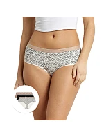 Dámske bavlnené nohavičky 3 ks DIM LES POCKETS COTTON BOXER 3x - DIM - biele