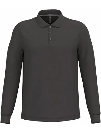 Kariban K 243 Pánske polo s dlhým rukávom z piké 20.K243 tmavošedé Kariban K 243 Pánske polo s dlhým rukávom z piké 20.K243 tmavošedé