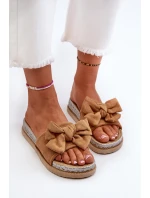 Damskie Klapki Na Platformie Z Kokardą Camel Aflia