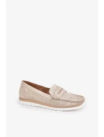 Dámske mokasíny z ekokože Bralithia - zlaté