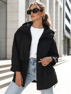 Dámska prechodná bunda s kapucňou MINESSA čierna FashionStreet TY4156