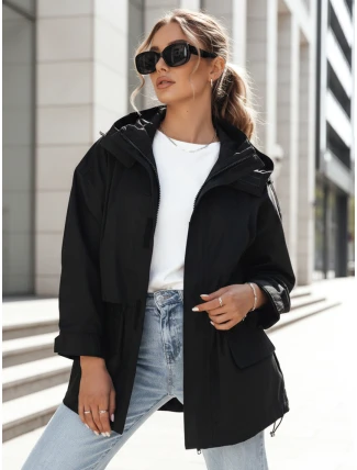 Dámska prechodná bunda s kapucňou MINESSA čierna FashionStreet TY4156
