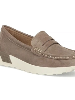 Dámske kožené mokasíny na platforme béžové Filippo DP7528