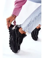 Damskie Sportowe Buty Cross Jeans II2R4018C Czarne