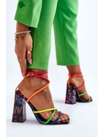 Modne Sandały Na Obcasie Multikolor Josette