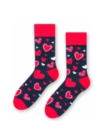 Vzorované pánske ponožky Steven art.136 Srdiečka
