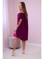 Šaty viazané na rukávy slivka Šaty viazané na rukávy slivka