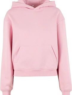 Build your Brand BY 444 Dámska mikina s kapucňou v oversize strihu „Loose Fit“ 56.0444 jemne ružová
