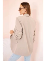 Bunda s klopami elegantná tmavobéžová