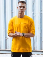 Pánske bavlnené tričko žlté FashionStreet RX5597 Pánske bavlnené tričko žlté FashionStreet RX5597