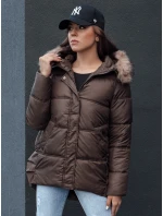 Dámska zimná bunda s kapucňou STELLAR hnedá FashionStreet TY4493 Dámska zimná bunda s kapucňou STELLAR hnedá FashionStreet TY4493
