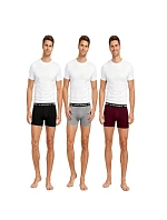 Le Coq Sportif pánske boxerky 3PAK black grey burgundy Le Coq Sportif pánske boxerky 3PAK black grey burgundy