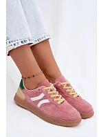 Kožené semišové dámske tenisky Coressa Pink