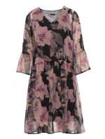 S214 Šifónové šaty so spadnutým pásom - model 3 S214 Šifónové šaty so spadnutým pásom - model 3