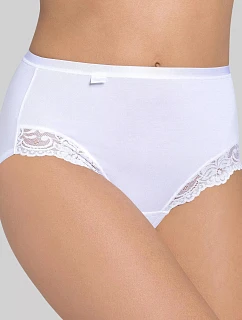 Sloggi Romance - Maxi nohavičky z bavlny Supima® s čipkovaným lemom Sloggi