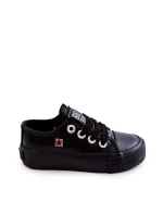 Dziecięce Skórzane Trampki BIG STAR JJ374311 Czarne