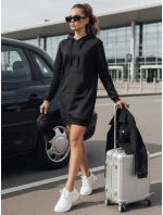 Dámska nadrozmerná dlhá mikina TIMMY black FashionStreet EY1931