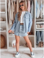 Dámska košeľová bunda OVERBOR modrá FashionStreet TY4887 Dámska košeľová bunda OVERBOR modrá FashionStreet TY4887