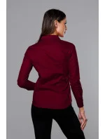 Klasická dámska košeľa vo vínovej bordovej farbe (HH039-6)