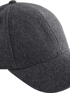 Beechfield B 619 6-panelová čiapka s kšiltom „Wool Blend“ 53.0619 antracitová