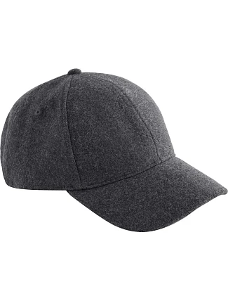 Beechfield B 619 6-panelová čiapka s kšiltom „Wool Blend“ 53.0619 antracitová Beechfield B 619 6-panelová čiapka s kšiltom „Wool Blend“ 53.0619 antracitová