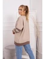 Zateplená mikina Malibu tmavo béžová+mocca