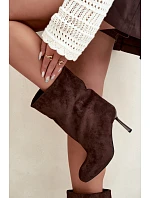Dámske vysoké topánky typu Slouchy v čokoládovej farbe od Penrose Dámske vysoké topánky typu Slouchy v čokoládovej farbe od Penrose