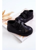 Dětské Kůže tenisky se suchým zipem Černe Foster Dětské Kůže tenisky se suchým zipem Černe Foster