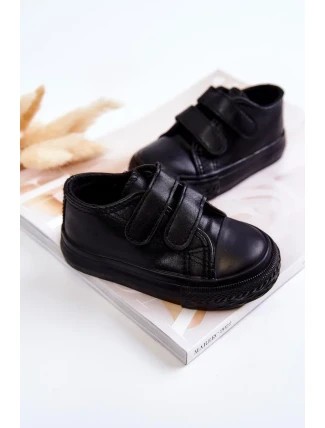 Dětské Kůže tenisky se suchým zipem Černe Foster Dětské Kůže tenisky se suchým zipem Černe Foster
