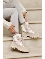 Botki Z Futerkiem Typu Baranek Beżowe Merilana