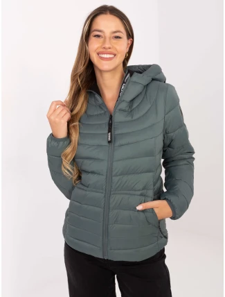 Bunda D50092XB44554A2 tmavozelená