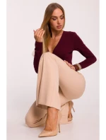 M874 Nohavice s rozšírenými nohavicami - béžové