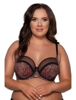 Dámska podprsenka TIGER SSS 1130/3 Terracotta s čiernou - AVA Dámska podprsenka TIGER SSS 1130/3 Terracotta s čiernou - AVA