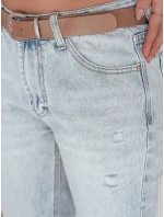 Dámske džínsové nohavice slim fit s opaskom SLIMLEN modré FashionStreet UY2349