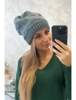 Dámska čiapka Nastia K373 tmavo šedá Dámska čiapka Nastia K373 tmavo šedá
