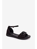 Dámske ploché sandále s reťazou Vinceza 17320 Black Dámske ploché sandále s reťazou Vinceza 17320 Black